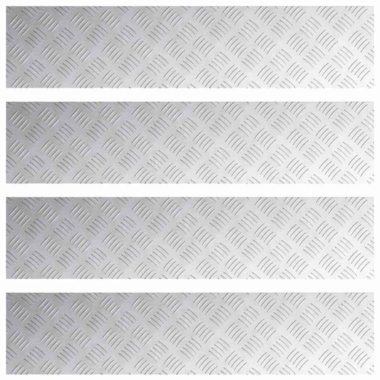 Rautenscheiben 4 pcs Silber 90 x 20 cm Aluminium