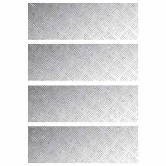 Rautenscheiben 4 pcs Silber 90 x 30 cm Aluminium