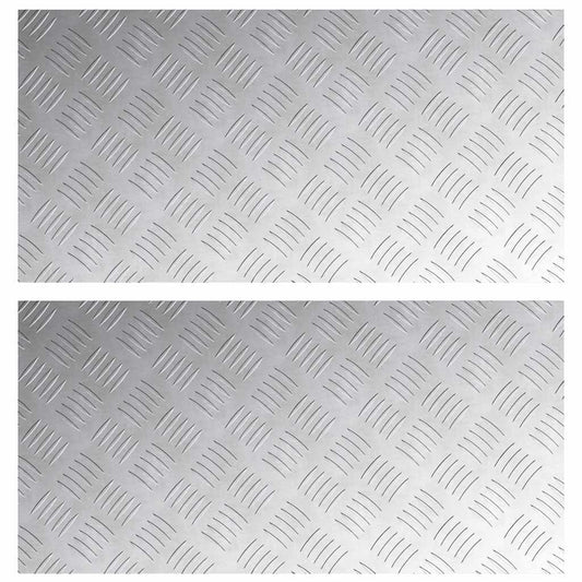 Rautenscheiben 2 pcs Silber 80 x 40 cm Aluminium