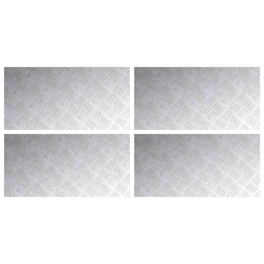 Rautenscheiben 4 pcs Silber 80 x 40 cm Aluminium