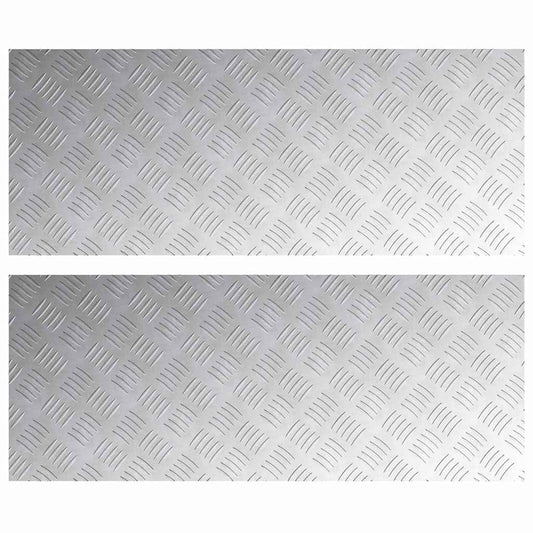 Rautenscheiben 2 pcs Silber 100 x 40 cm Aluminium