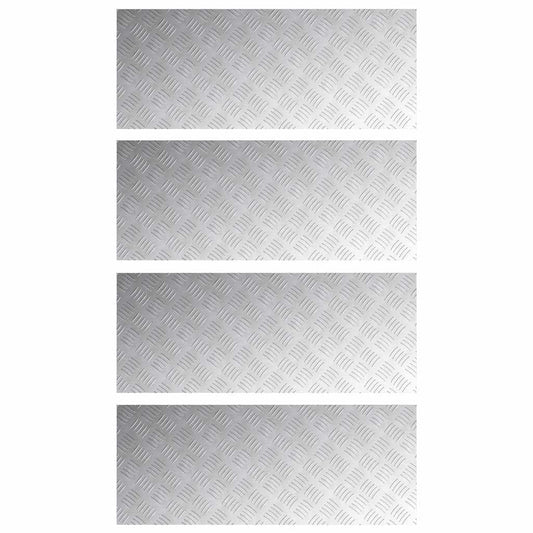 Rautenscheiben 4 pcs Silber 100 x 40 cm Aluminium