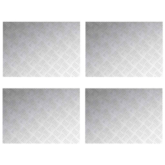 Rautenscheiben 4 pcs Silber 70 x 50 cm Aluminium