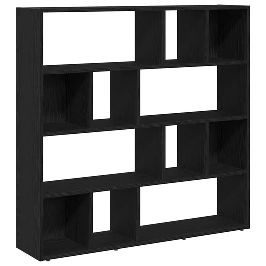 Bücherschrank/Raumteiler Eiche schwarz 105x24x102 cm