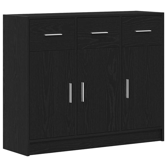 Sideboard Schwarze Eiche 91x28x75 cm Holzwerkstoff
