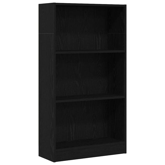 Bücherregal Schwarz Eichen-Optik 60x24x109 cm Holzwerkstoff
