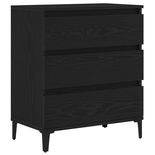 Sideboard Schwarz Eichen-Optik 60 x 35 x 70 cm Holzwerkstoff