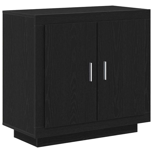 Sideboard Schwarz Eichen-Optik 80 x 40 x 75 cm Holzwerkstoff
