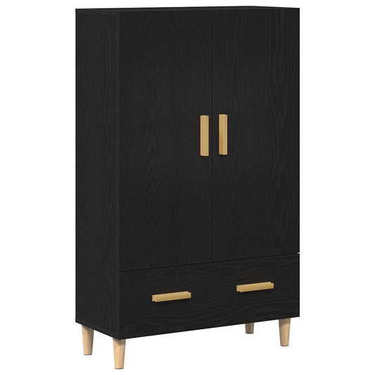 Highboard Schwarz Eichen-Optik 70 x 31 x 115 cm Holzwerkstoff
