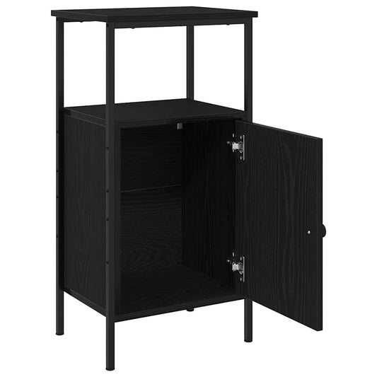 Nachttisch 2 pcs Schwarz Eichen-Optik 41 x 31 x 80 cm