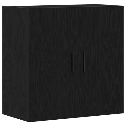 Wandmontierter Schrank Schwarz Eichen-Optik 60 x 31 x 60 cm