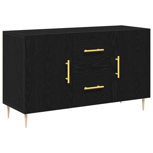 Sideboard Schwarz Eichen-Optik 100 x 36 x 60 cm Holzwerkstoff