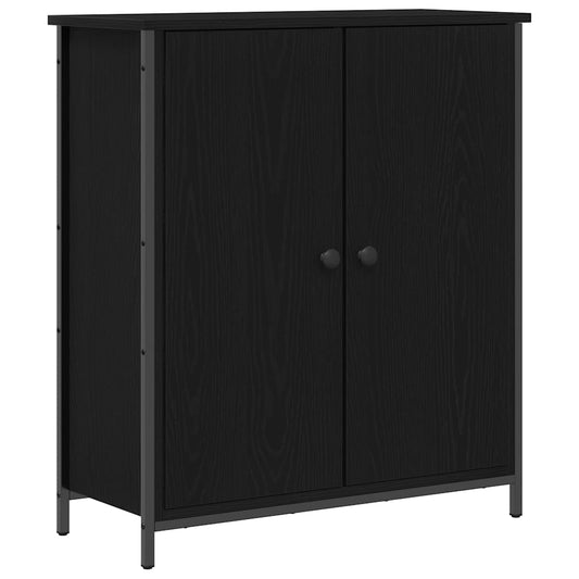 Sideboard Schwarz Eichen-Optik 70 x 30 x 80 cm Holzwerkstoff