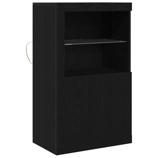 Beistellschrank Schwarze Eiche 60,5 x 37 x 100 cm Holzwerkstoff
