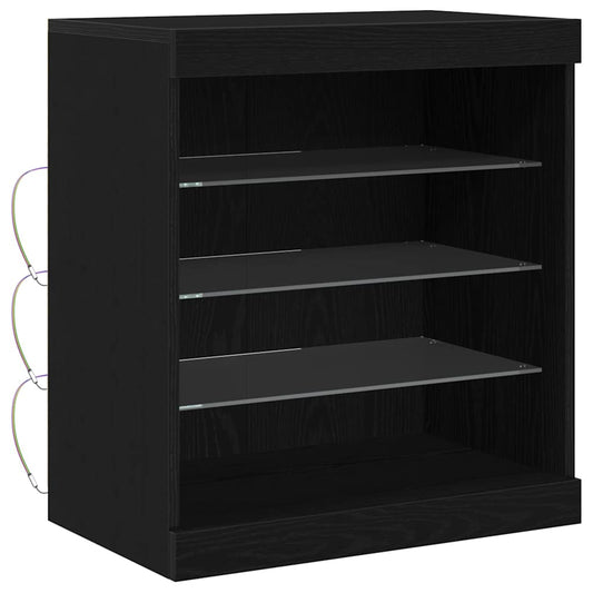 Sideboard Schwarze Eiche 60,5 x 37 x 67 cm Holzwerkstoff
