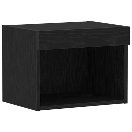 TV-Schrankset Wandmontiert Schwarz Eichen-Optik 40 x 30 x 30 cm