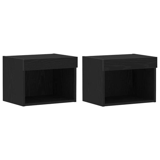 TV-Schrankset 2 pcs Schwarz Eichen-Optik 40 x 30 x 30 cm