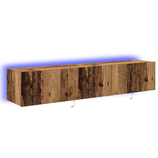 TV-Wandschrank 2 pcs Altholz 80 x 35 x 31 cm Holzwerkstoff