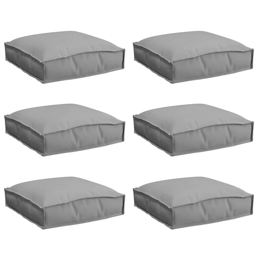 Palettkissen für geeigneten Sitz 6 pcs Grau 40 x 40 x 8 cm