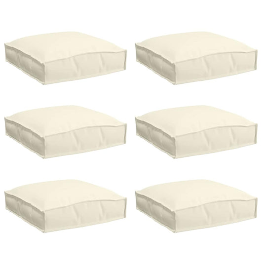 Palettkissen für geeigneten Sitz 6 pcs Creme 40 x 40 x 8 cm