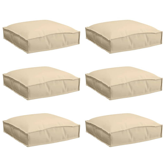 Palettkissen für geeigneten Sitz 6 pcs Beige 40 x 40 x 8 cm