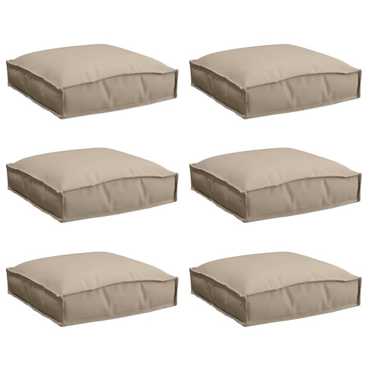 Palettkissen für geeigneten Sitz 6 pcs Taupe 40 x 40 x 8 cm