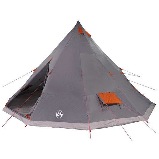 Familien-Tipi-Zelt mit Dach Grau und Orange 560 x 560 x 300 cm