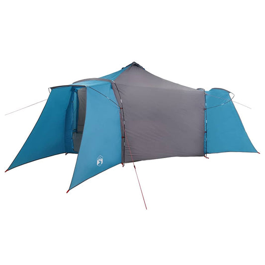 Tipi Zelt mit Dach Blau und Grau 492 x 492 x 275 cm Stoff