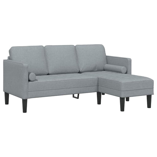 Sofa Set Hellgrau 173 x 131 x 67 cm Stoff