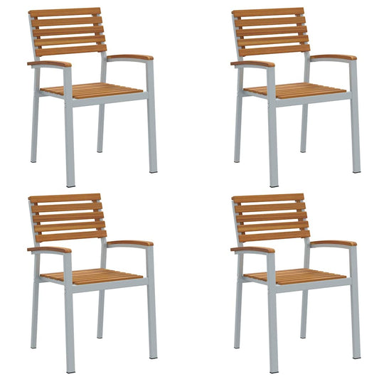 Gartenstuhl 4 pcs Braun 56 x 57 x 87cm Massivholz Akazie