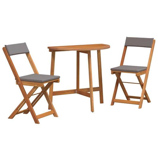 Bistrogarnitur 3 pcs Braun Akazie Massivholz