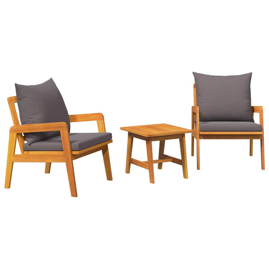 Bistrogarnitur 3 pcs Braun 45 x 45 x 38cm Massivholz Akazie