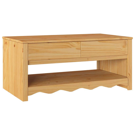 Couchtisch Drammen Eiche 99 x 55 x 45 cm Massivholz Kiefer