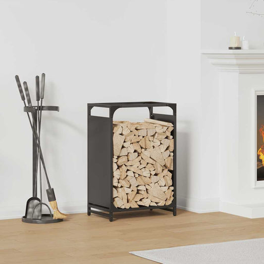 Brændestativ Sort 44x28x65 cm Koldvalset stål