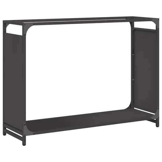 Brændestativ Sort 90x28x65 cm Koldvalset stål