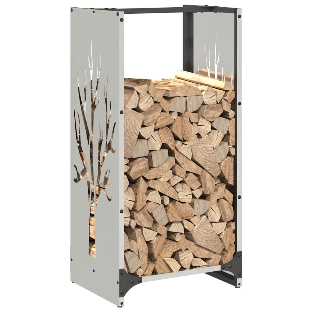 Brændestativ 40x30x80 cm rustfrit stål