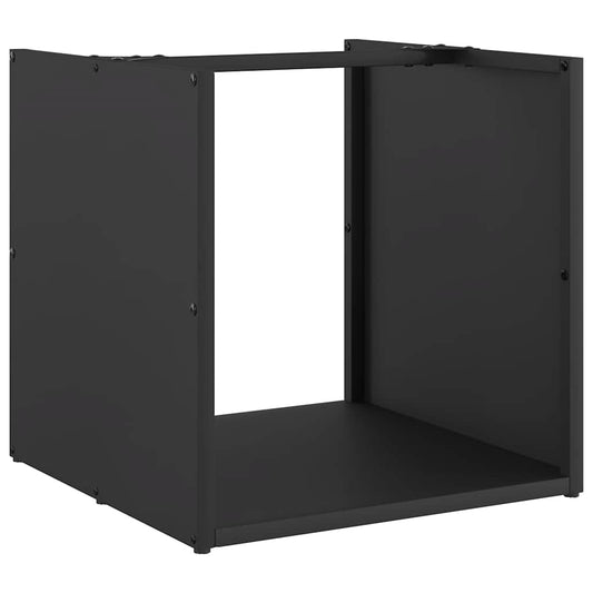 Brændestativ Sort 40x40x40 cm Koldvalset stål