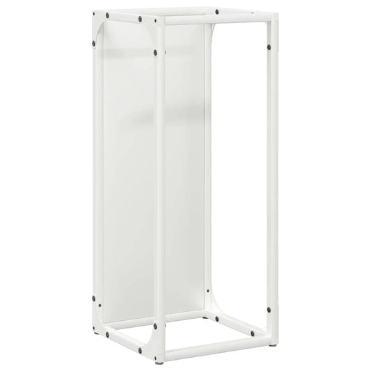 Brændestativ Hvid 25x25x60 cm Koldvalset stål