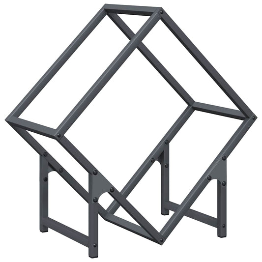 Brennholzregal Anthrazit 50x25x50 cm Kaltgewalzter Stahl