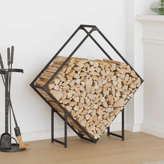 Brændestativ Sort 100x25x100 cm Koldvalset stål