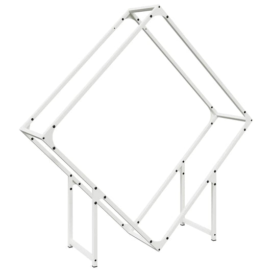 Brændestativ Hvid 100x25x100 cm Koldvalset stål