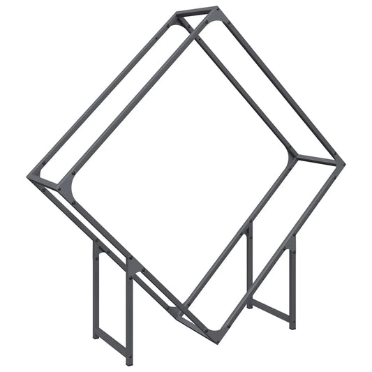 Brændestativ Antracit 100x25x100 cm Koldvalset Stål