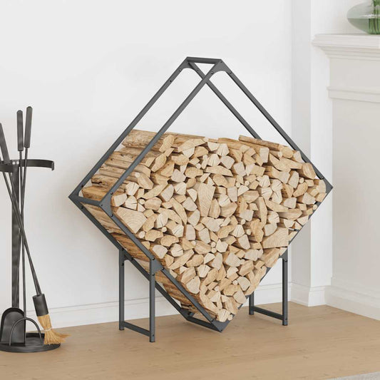 Brændestativ Antracit 100x25x100 cm Koldvalset Stål