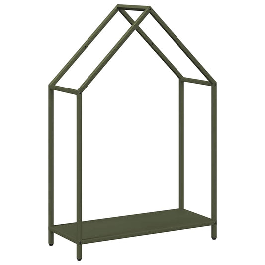 Brennholzregal Olivgrün 60x25x90 cm Kaltgewalzter Stahl