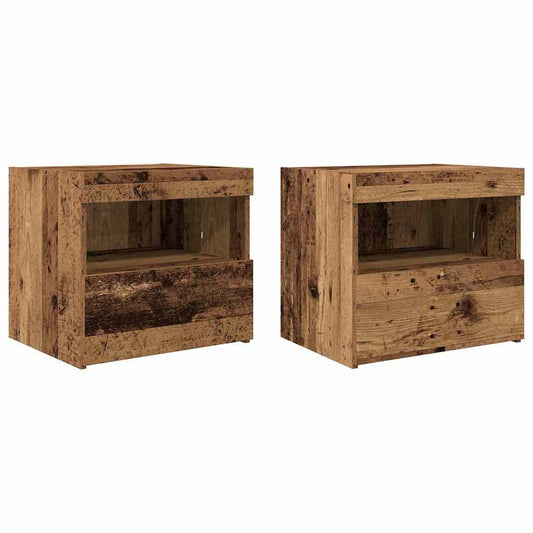 Nachtschrank 2 pcs Altholz 50 x 40 x 45 cm Holzwerkstoff