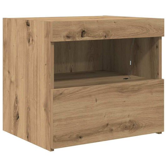 Nachtschrank Eiche handwerklich 50 x 40 x 45 cm Holzwerkstoff