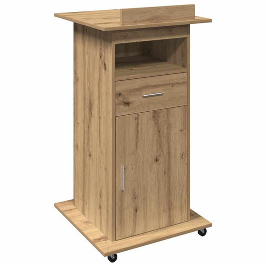 Podium mit Regal Artisan-Eiche 55 x 55 x 107 cm Holzwerkstoff