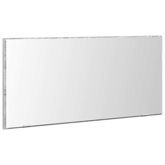 Spiegel Hellgrau Sonoma 80 x 37 cm Glas und engineered Holz