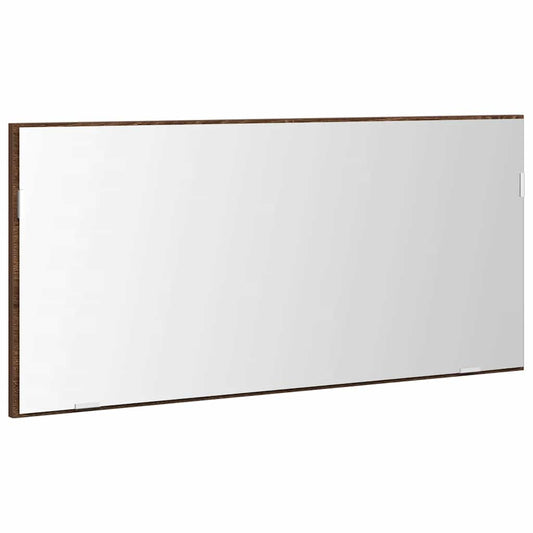Spiegel Braun Eichen-Optik 80 x 37 cm Glas und engineered Holz