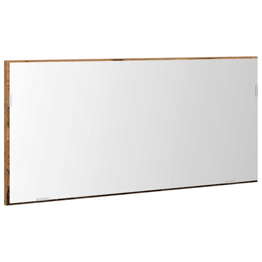 Spiegel mit Spiegel Altholz 80 x 37 cm Glas und engineered Holz